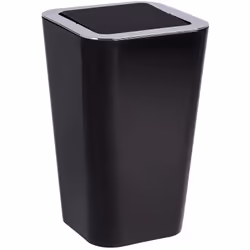 Il portarifiuti con coperchio basculante dal classico colore nero della serie da bagno Candy, rappresenta un elemento di asso ...