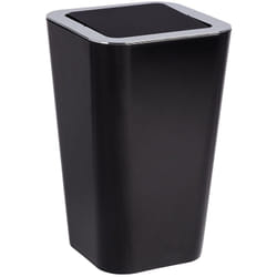 Wenko - Portarifiuti con coperchio basculante Candy nero