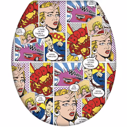 Il sedile WC Pop-Art della WENKO, con lavorazione di ottimo pregio, si distingue per la sua forma ovale e porta nella stanza ...