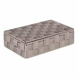 WENKO 22569100 scatola di conservazione Cesto portaoggetti Rettangolare Poliuretano (PU), Cloruro di polivinile (PVC) Grigio talpa