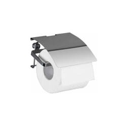 WENKO Portarotolo Premium per carta igienica, portarotolo da muro in acciaio inossidabile, 12,5x9x13 cm, lucido