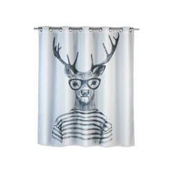 Wenko - Tenda doccia antimuffa Flex Mr. Deer
