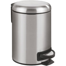 Wenko - Portarifiuti a pedale Leman Easy-Close acciaio inox