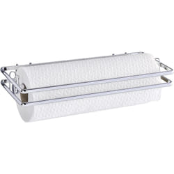 Wenko - Portarotolo da parete Style, portasalviette da parete, possibile installazione senza foratura con adattatore Loc, metallo, 32x4x13 cm, Argento
