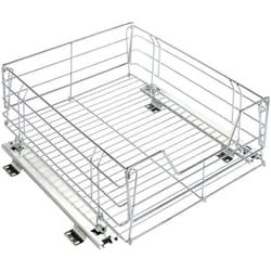 Cassetto scorrevole per armadio da cucina, organizzazione interna dell'armadio, Maxi, Acciaio, 50x23x50 cm, Cromato - Wenko