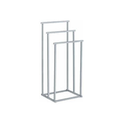 Portasciugamani da bagno a terra, Quadro, con 3 barre portasciugamani, in acciaio inossidabile, 38x84,5x32,5 cm, lucido - Wenko