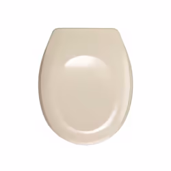 Un classico per il bagno - il sedile WC beige Bergamo con il suo coperchio convesso e la sua bella forma dalle curve generose ...