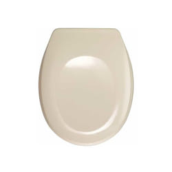 Copriwater Bergamo beige, copriwater con fissaggio regolabile in acciaio inox, Duroplast antibatterico, 35 x 44.4 cm, Beige - Wenko