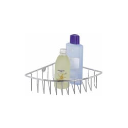 Wenko - Mensola angolare per doccia, mensola angolare per bagno, Genola, Acciaio, 26x5,5x20 cm, lucido