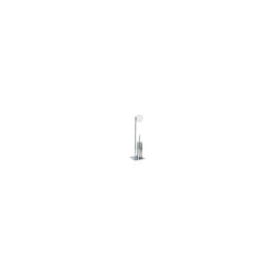 WENKO Servitore WC 2 in 1, spazzola per WC e porta rotolo di carta igienica, Recco, Spazzola per WC nera a chiusura, Acciaio, 20x71,5x20 cm, cromato