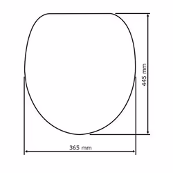 WENKO 18796100 sedile WC Coperchio rigido da WC Duroplast, Acciaio inox Nero, Bianco - Vista aggiuntiva 4