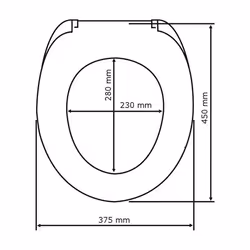 WENKO 18902100 sedile WC Coperchio rigido da WC Duroplast Grigio - Vista aggiuntiva 7