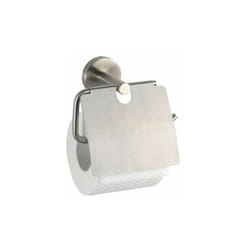 Portarotolo da parete per carta igienica, portarotolo con coperchio, Bosio, acciaio inossidabile, 15x13,5x7 cm, opaco - Wenko