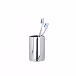 WENKO Colours 19893100, Cromo, Monocromatico, Lucido, Ceramica, Singolo, Bicchiere da bagno indipendente