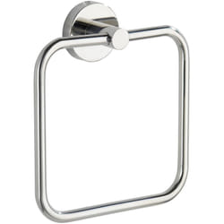 Portasciugamani da parete per bagno, Anello portasciugamani Bosio Shine, in acciaio inox, 16x18x5 cm, lucido - Wenko