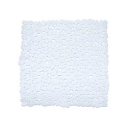 Wenko - Tappetino da doccia antiscivolo, tappetino da doccia, Paradise, pvc, 54x54 cm, Bianco