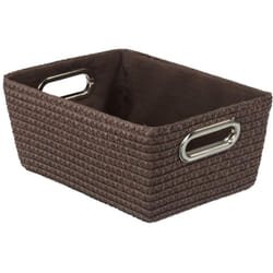 Cestino cromo marrone - cestino per il bagno Capacità: 4.68 l, Polipropilene, 28 x 12 x 19.5 cm, Marrone - Wenko