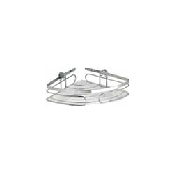 WENKO Mensola d'angolo per doccia, mensola angolare per bagno, Premium, Acciaio Inox, 26,5x6,5x19 cm, Lucida