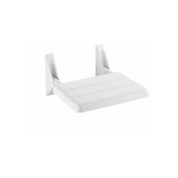 Wenko - Sedile doccia pieghevole Secura, montaggio a parete, capacità di carico 120 kg, 35x19x36 cm