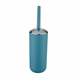 WENKO Colours 21225100, Scopino da bagno e supporto, Blu, 370 mm, 10 cm, 322 g