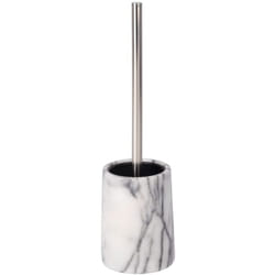 Wenko - Portascopino wc Onyx, Marmo, 10 x 41 x 10 cm, Bianco