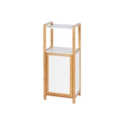 Wenko - Mobile Finja con cesto per biancheria, mobile con cassetto per biancheria sporca in bambù e 2 ripiani per riporre, mdf - Bambù, 40x95x30 cm,