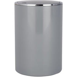 Wenko - Portarifiuti con coperchio basculante Inca grigio