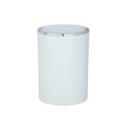 Wenko - Portarifiuti con coperchio basculante Inca bianco