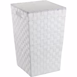 Il cesto per la biancheria chic Adria si presenta con un nuovo design quadrato in intreccio di plastica di alta qualità. Comp ...