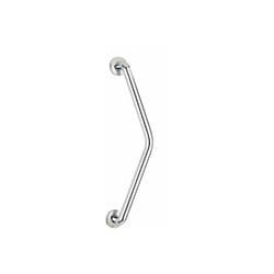 WENKO Barra di sostegno per doccia e WC Secura, maniglia di sicurezza per bagno d'angolo, Alluminio, 68x8,2x17 cm Cromato