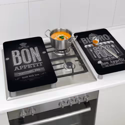 WENKO Bon Appetit tagliere da cucina Rettangolare Vetro, Plastica Multicolore
