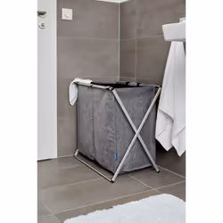WENKO 62151100 porta biancheria 120 L Rettangolare Alluminio, Poliestere Grigio - Vista aggiuntiva 4