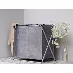 WENKO 62151100 porta biancheria 120 L Rettangolare Alluminio, Poliestere Grigio - Vista aggiuntiva 5