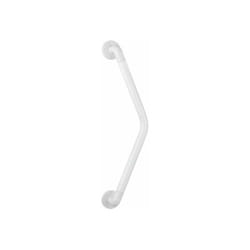 WENKO Barra di sostegno per doccia e WC Secura, maniglia di sicurezza per bagno d'angolo, alluminio, 68x8,2x17 cm, bianco
