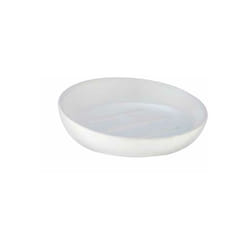 Wenko - Portasapone in ceramica Badi, portasapone rotondo, Ceramica, ø 11,5x3 cm, bianco opaco