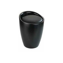 Wenko - Sgabello Cesto per la Biancheria Bagno 2in1 Candy, Cesto per la biancheria e Sgabello per il bagno, Capacità 20L, Plastica senza bpa, ø