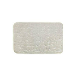 Wenko - Tappetino da bagno in memory foam antiscivolo - Pebbles - Materiale poliestere - 80x50 cm - Beige