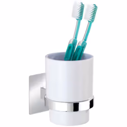 Il sistema di fissaggio alla parete Turbo-Loc® offre decorativi accessori da bagno e mensole da fissare semplicemente alla pa ...