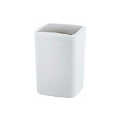 Wenko - Piccolo Cestino da Bagno Barcelona, Cestino con Coperchio Basculante, Capacità 8.5L, Plastica Infrangibile senza bpa, 20,5x28,5x20,5 cm,