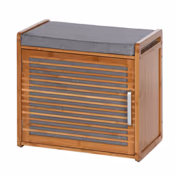 WENKO Bahari, Legno, Indipendente, 2 ripiani, 1 porta/porte, Bamboo, Porta a battente