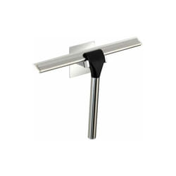 Raschietto per doccia Quadro, raschietto per bagno, supporto a muro, fissaggio senza foratura Turbo Loc®, acciaio inossidabile, 23x17,5x5 cm, cromato