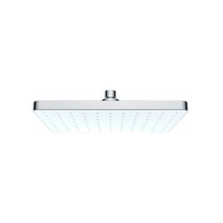 Wenko - Soffione doccia effetto pioggia Automatic Cleaning anticalcare, doccetta italiana con ugelli autopulenti, attacco universale 1/2, design