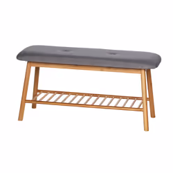 WENKO 62217100, 1 persona(e), Seduta imbottita, Grigio, Poliestere, Legno, Bamboo