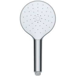 Wenko - Soffione doccia Automatic Cleaning Cromo, ø 12 cm Doccetta a mano con impugnatura universale con sistema anticalcare autopulente Cromo