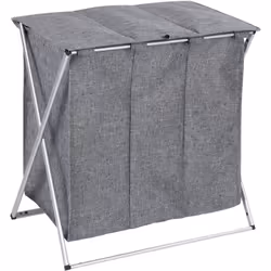 Il cesto per la biancheria Trio Top Grigio Mélange con 3 scomparti conquista per il suo design, i materiali di alta qualità e ...