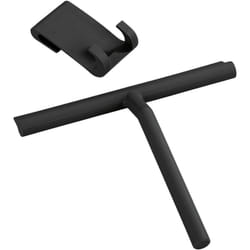 Raschietto per bagno Mola, raschietto per doccia in silicone, acciaio inossidabile, 21x24,5x4 cm, nero - Wenko