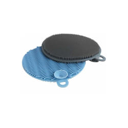 Spugna in Silicone Soft per Stoviglie, Set di 2 spugne per stoviglie senza graffi, spugna igienica adatta per lavastoviglie, Silicone, ø 12x1,2 cm,