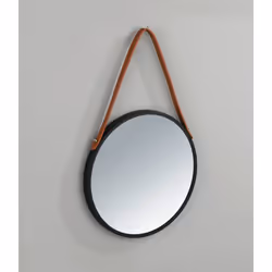 WENKO 24424100 specchio da parete Rotondo Nero