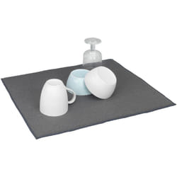 Wenko - Tappetino asciugapiatti in microfibra, Miko, grigio