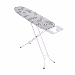 WENKO 65504100, Asse da stiro completo, Cotone, Bianco, Fantasia, Rettangolare, Metallo